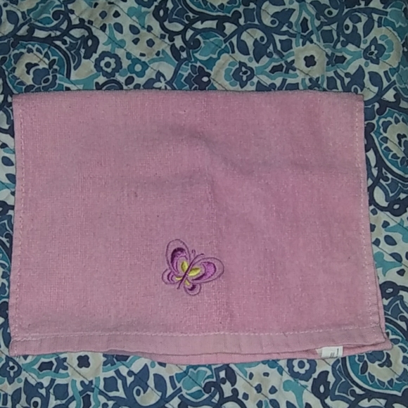 Vintage pink hang towel - Picture 3 of 3